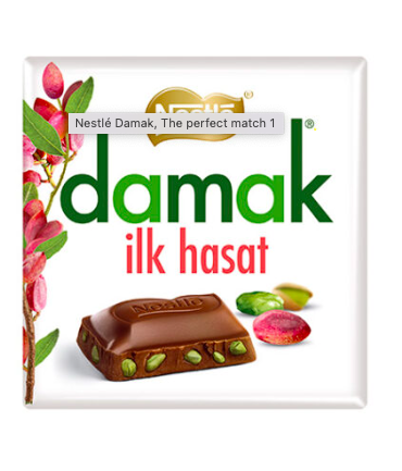 Picture of Nestle Damak Milk Pistachio Chocolate*6pcs